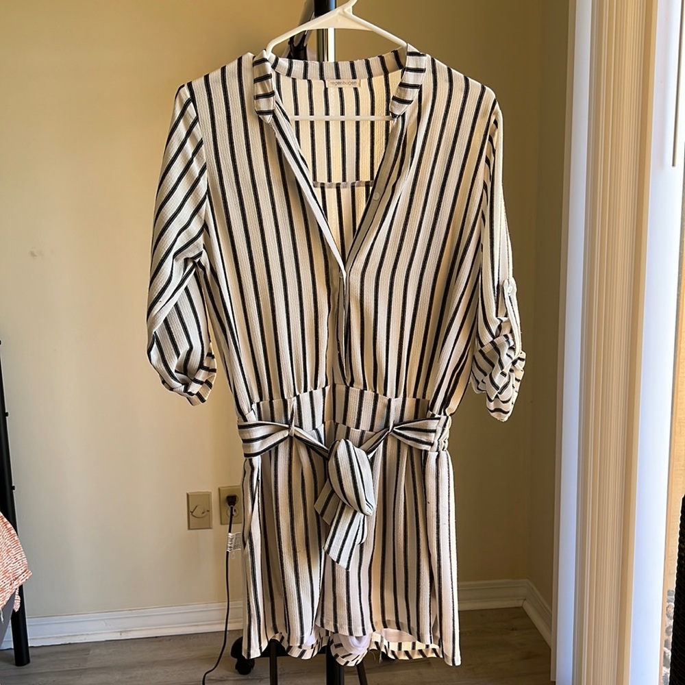 Black and white Romper. Size medium. Smoke free home